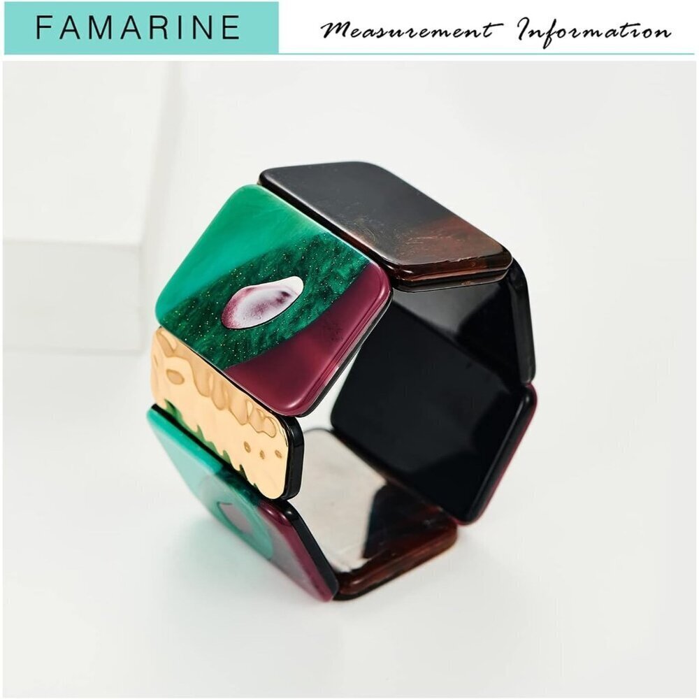 🆕Women's Vintage Tribe Chunky Statement Geometry Bohemia Colorful Bracelet - Picture 4 of 7